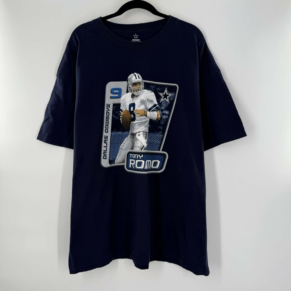Dallas Cowboys Tony Romo Graphic T-shirt Men's XL Authentic Apparel Blue TBT